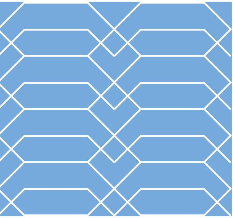Papel de parede formas geométricas linhas azuis - TenStickers