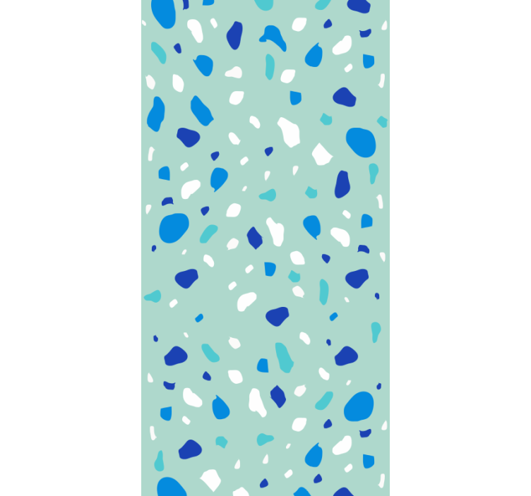 Papel de parede outras texturas tons de azul terrazzo - TenStickers