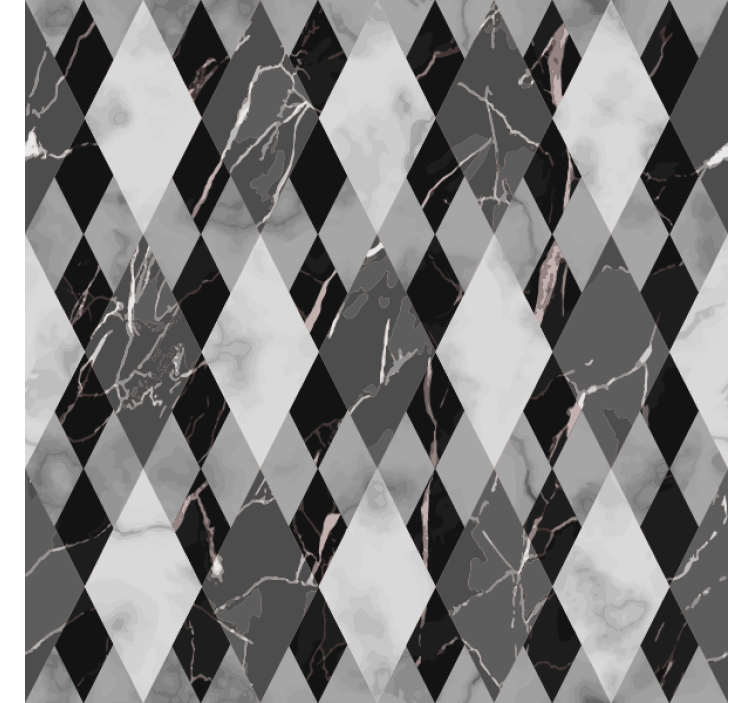 Papel de parede mármore padrão diamante escuro - TenStickers