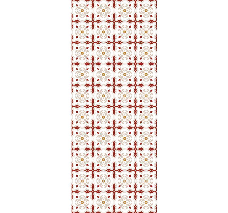 Papel de parede azulejo em formato de ladrilho vermelho - TenStickers