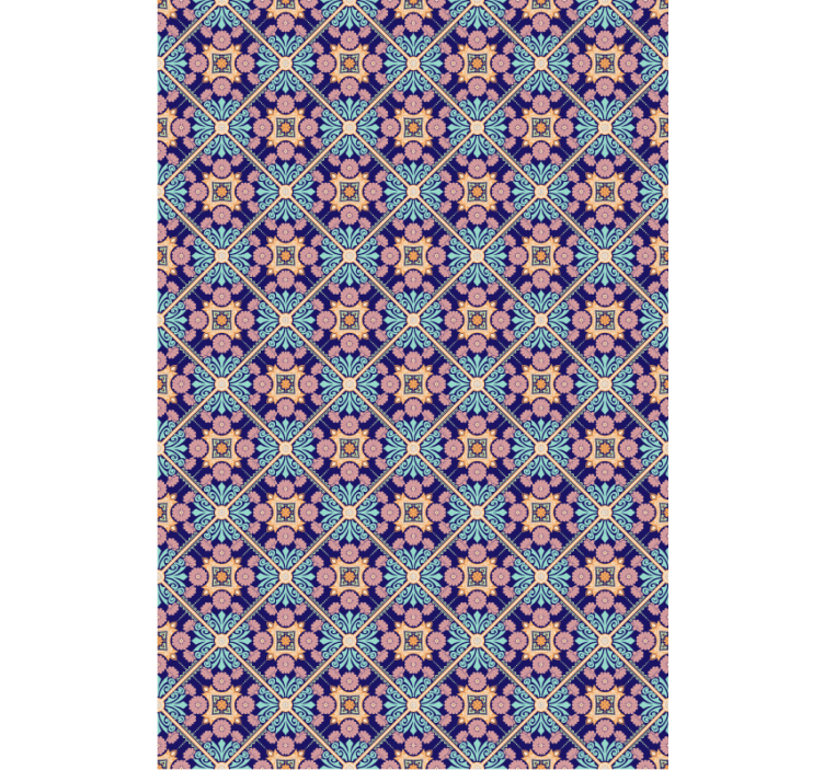 Papel de parede azulejo estilo mediterrâneo - TenStickers