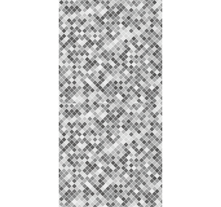 Papel de parede azulejo padrão quadrado em tons de cinza - TenStickers