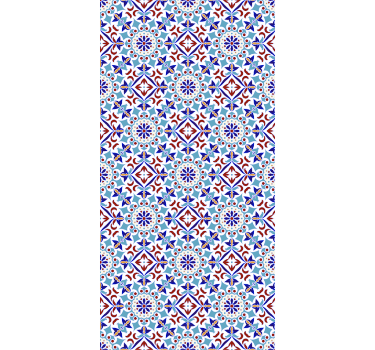 Papel de parede azulejo com motivo cerâmico - TenStickers