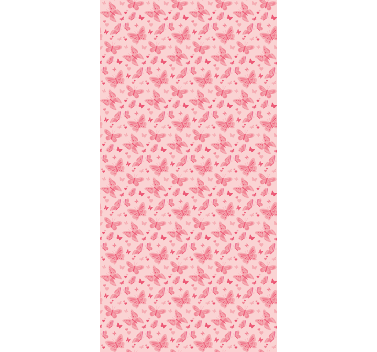 Papel de parede borboletas rosa - TenStickers