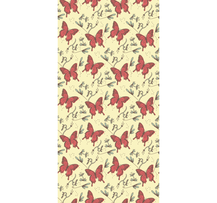 Papel de parede borboletas vintage - TenStickers