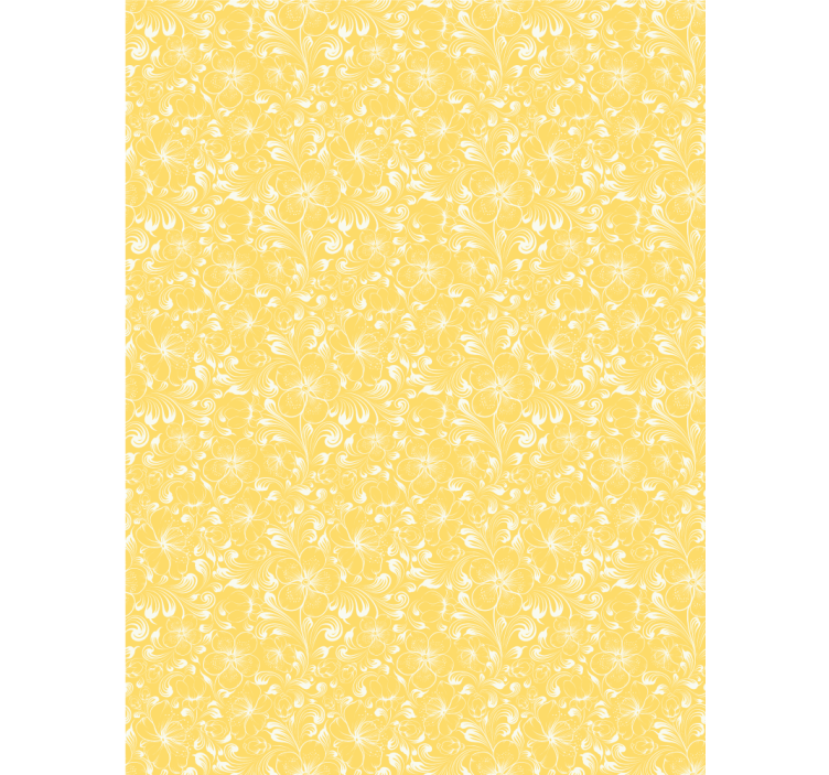 Papel de parede corredor com delicado motivo amarelo - TenStickers