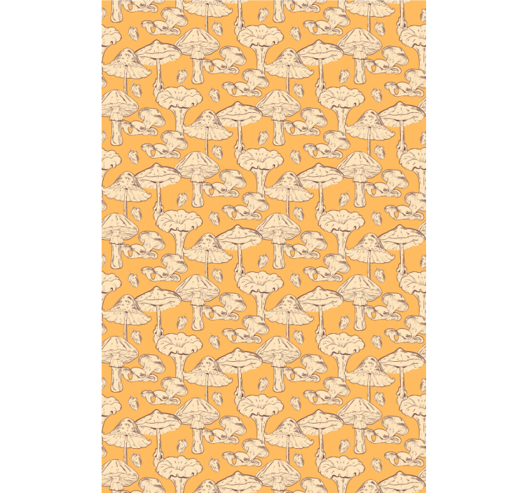 Papel de parede corredor com design de cogumelos - TenStickers
