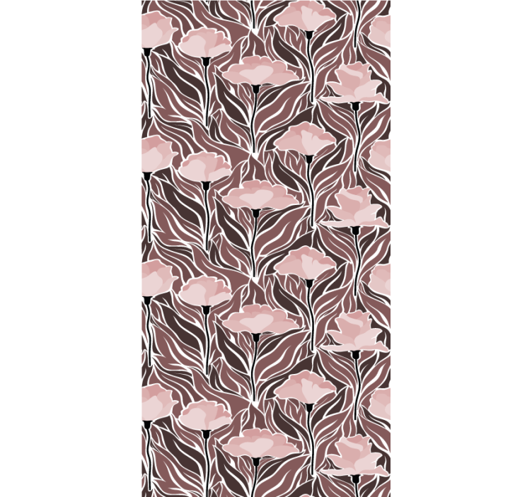 Papel de parede corredor com padrões bege elegantes - TenStickers