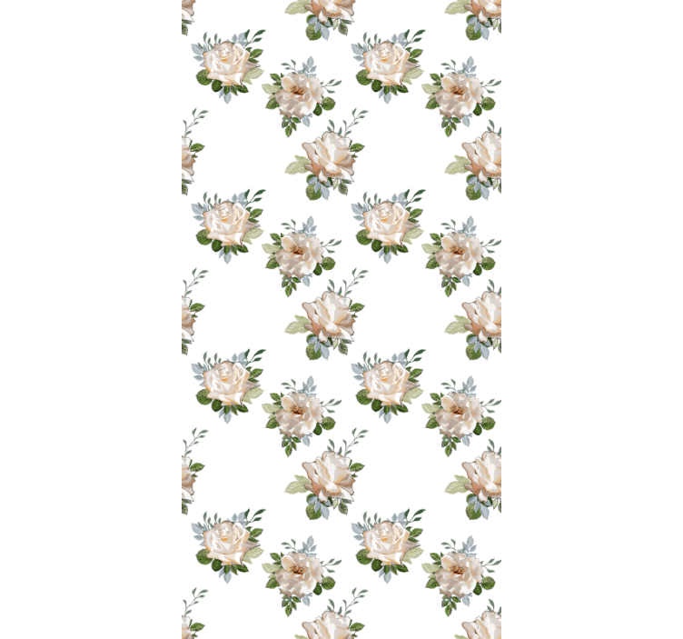 Papel de parede corredor arranjo branco delicado - TenStickers