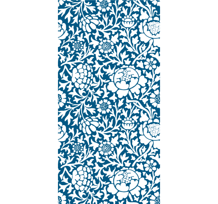Papel de parede corredor padrão vintage azul - TenStickers