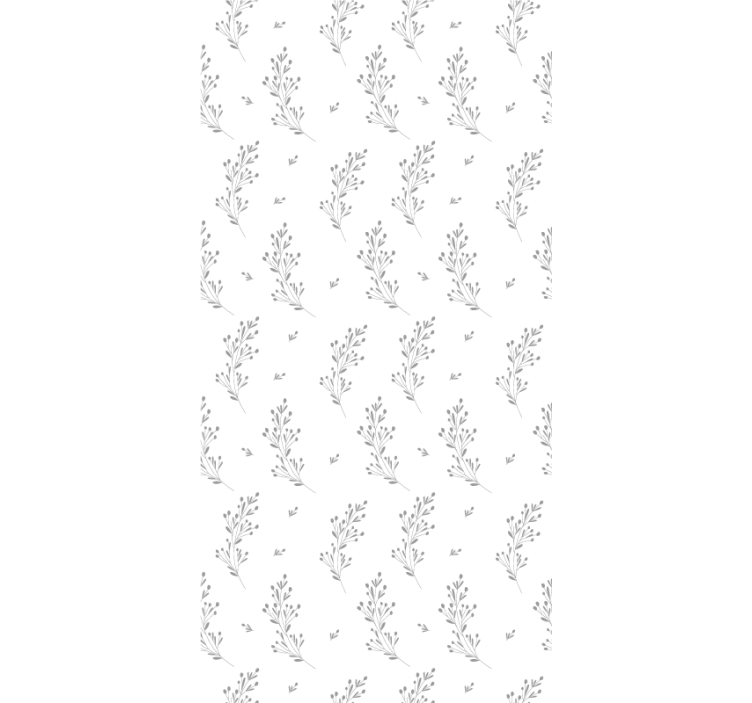 Papel de parede corredor com delicado padrão de flores - TenStickers