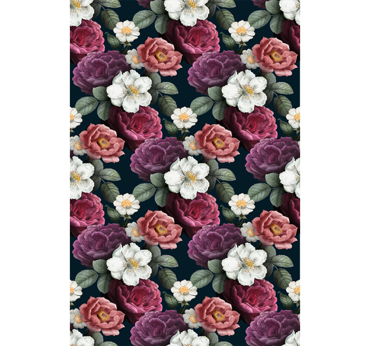 Papel de parede corredor composição florescente graciosa - TenStickers
