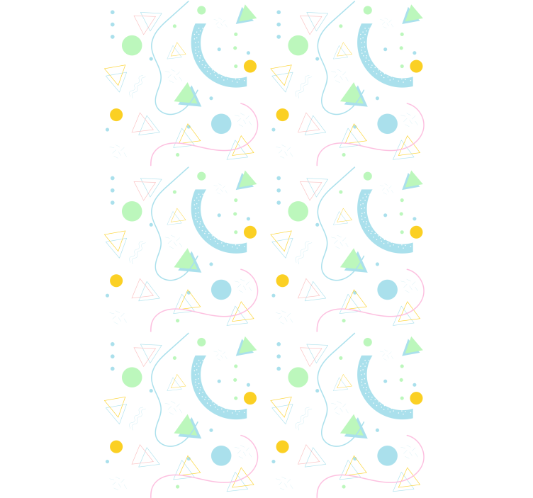 Papel de parede nórdicos padrão triângulos verdes e azuis - TenStickers