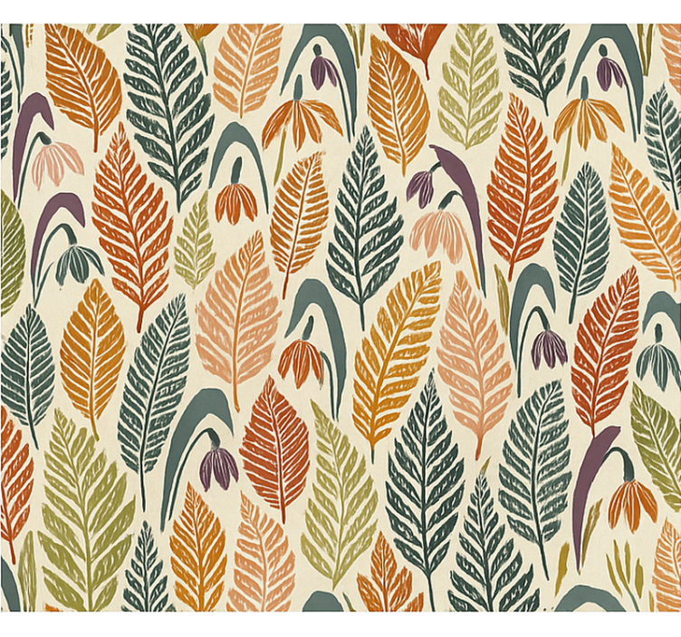 Papel de parede nórdicos flores de gota de neve coloridas - TenStickers