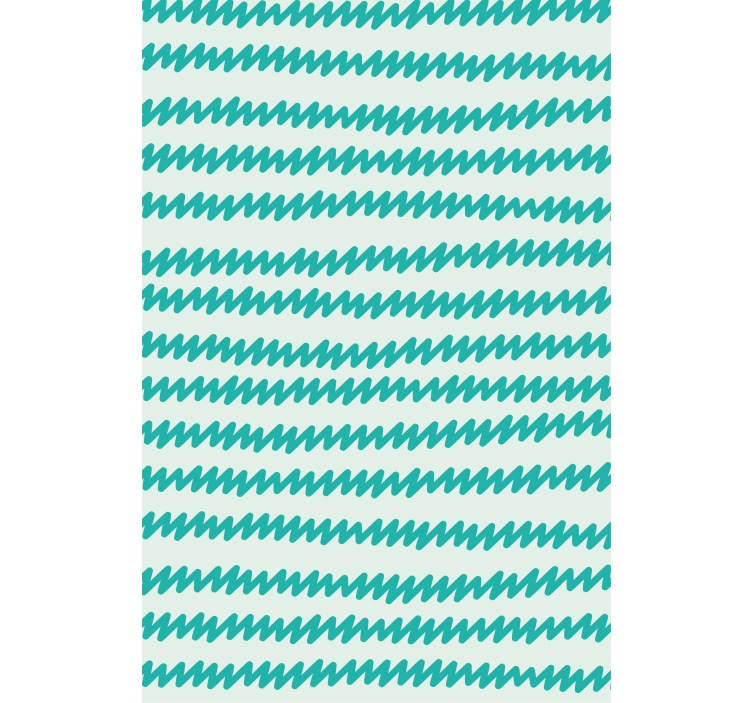 Papel de parede nórdicos zig zag aquamarine e branco - TenStickers