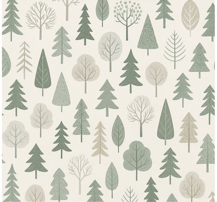 Papel de parede nórdicos floresta escandinava relaxante - TenStickers