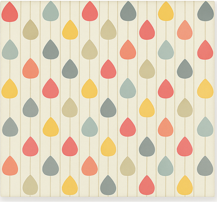 Papel de parede nórdicos gotas de chuva coloridas - TenStickers