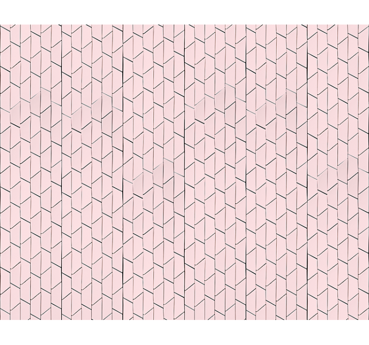 Papel de parede texturas e padrões design geométrico rosa - TenStickers