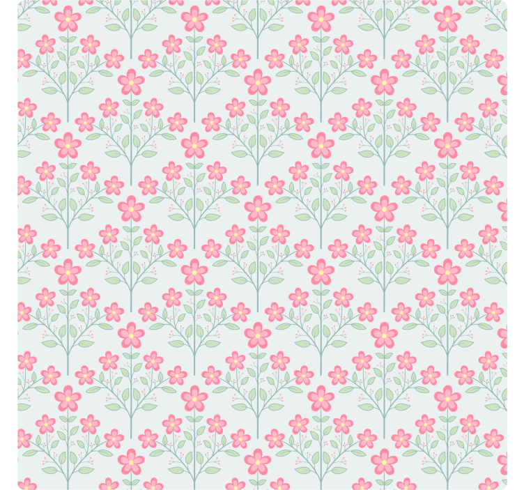 Papel de parede azulejo floral em miniatura - TenStickers