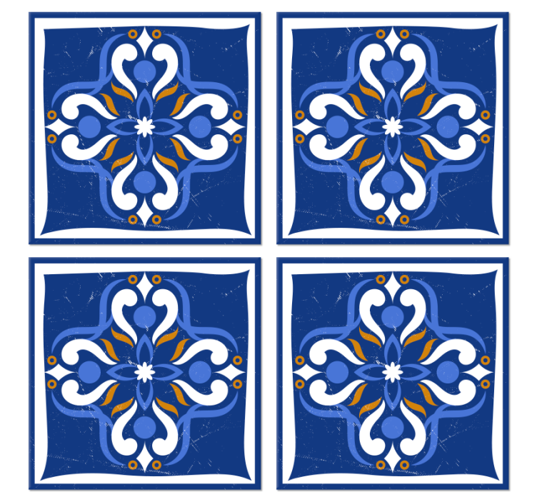Papel de parede azulejo azulejos mediterrâneos clássicos - TenStickers