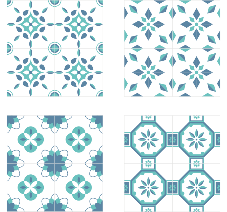 Papel de parede azulejo e azulejos elegantes - TenStickers