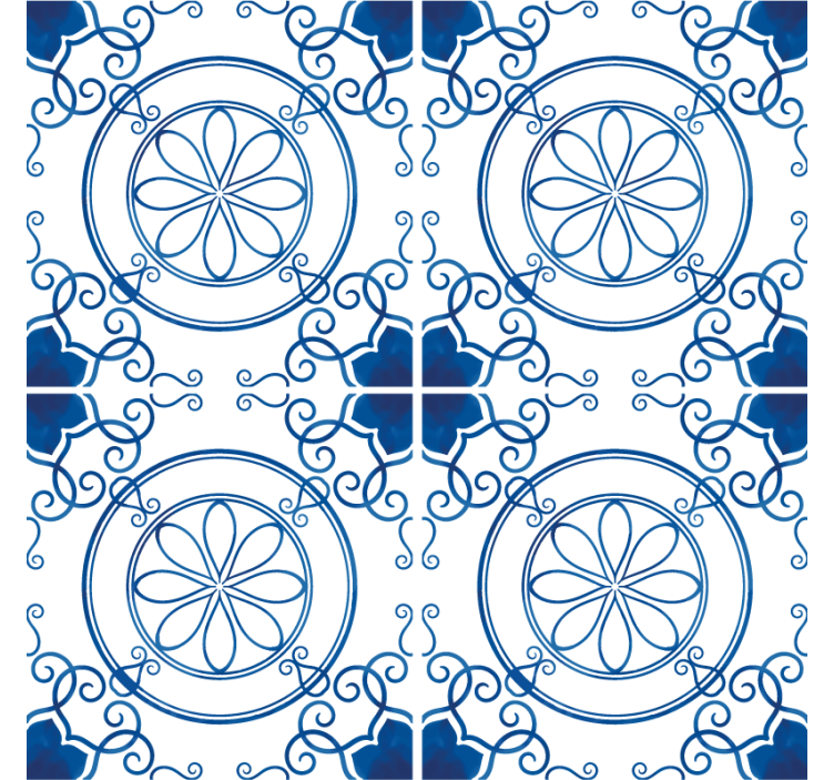 Papel de parede azulejo memórias da grécia - TenStickers