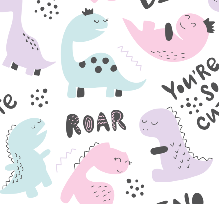 Papel de parede dinossauros princesa dino - TenStickers