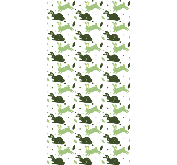 Papel de parede dinossauros coelhos verdes - TenStickers