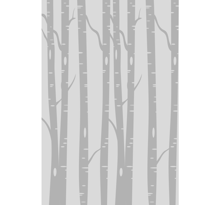 Papel de parede árvores floresta de bétulas escandinavas - TenStickers