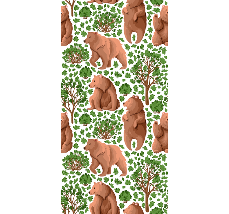 Papel de parede árvores com fauna - TenStickers