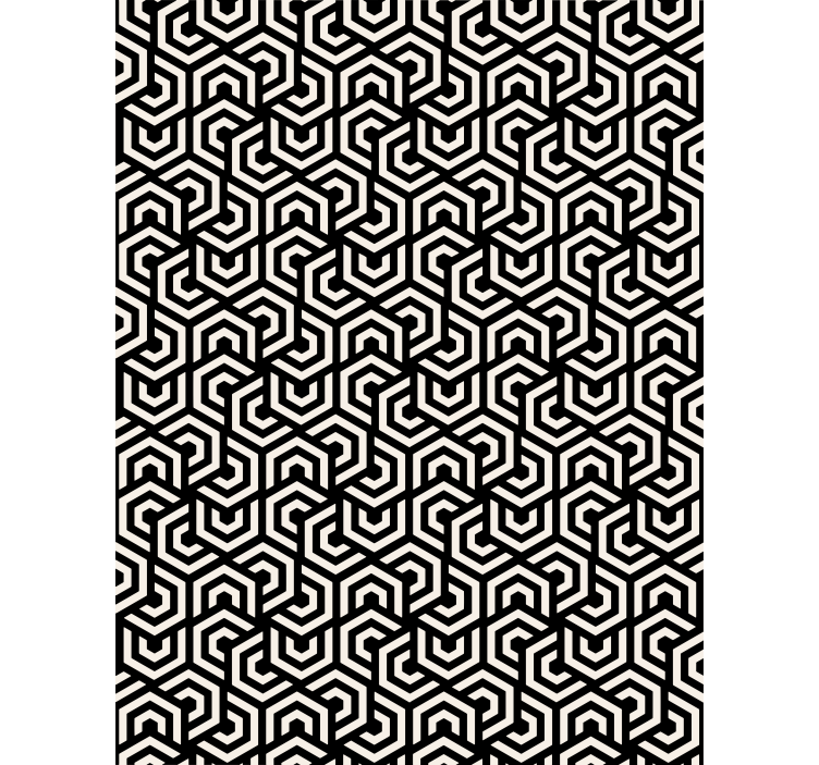 Papel de parede moderno com padrão hipnótico - TenStickers