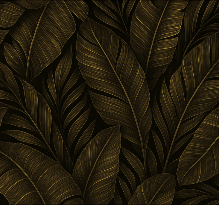 Papel de parede para sala com detalhes em dourado - TenStickers