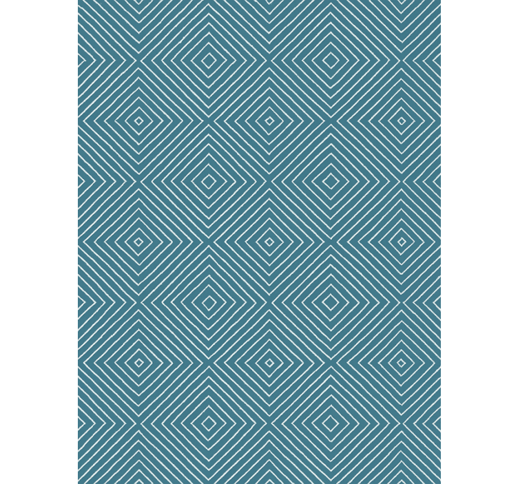 Papel de parede nórdicos linha de diamante azul - TenStickers