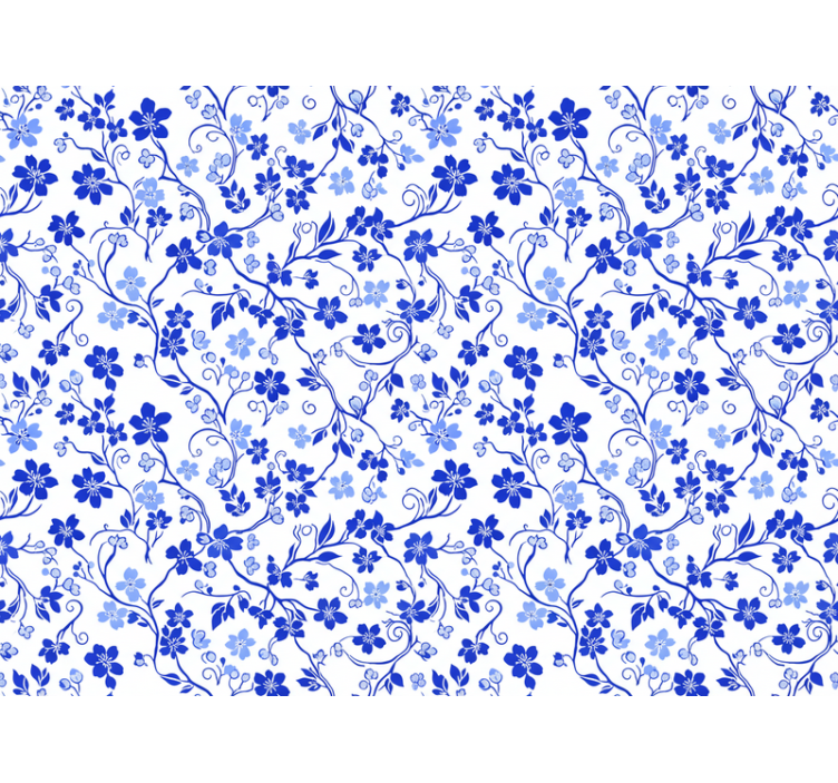 Papel de parede flores flor de cerejeira azul - TenStickers