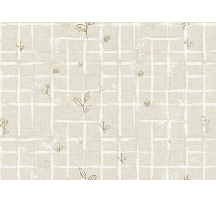 Papel de parede bege creme com efeito linho - TenStickers
