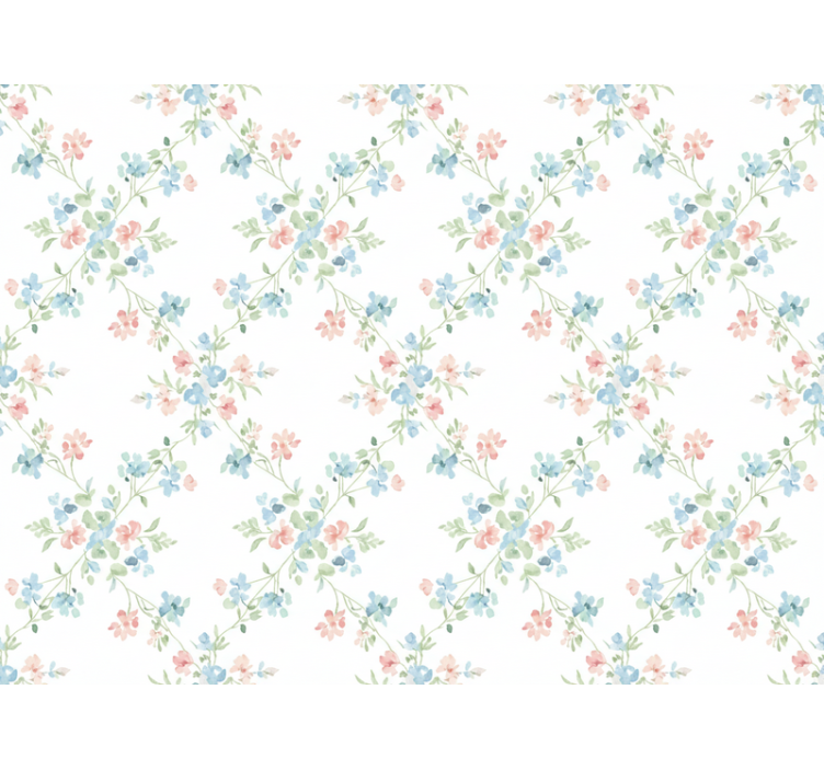Papel de parede flores pequenas em aquarela clara - TenStickers