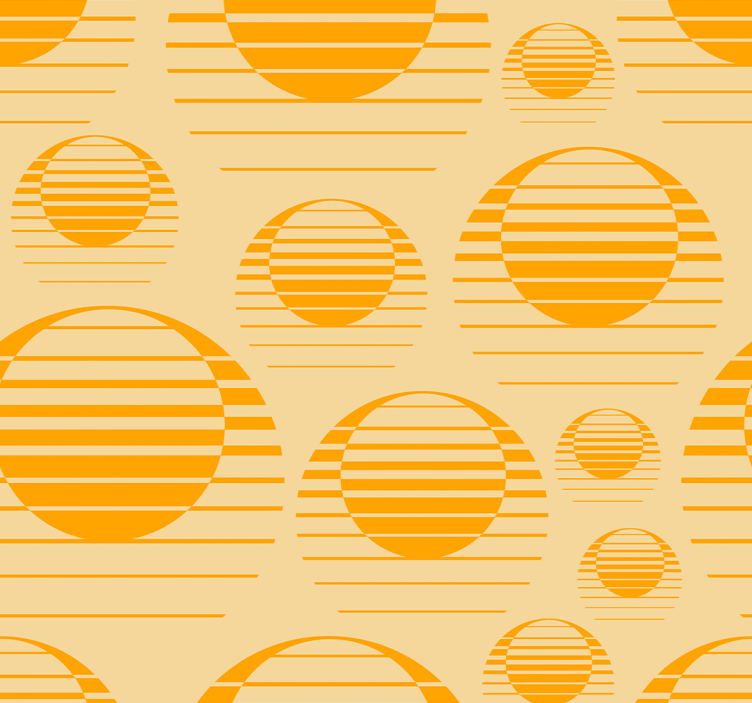 Papel de parede outros vintage padrão amarelo ensolarado - TenStickers
