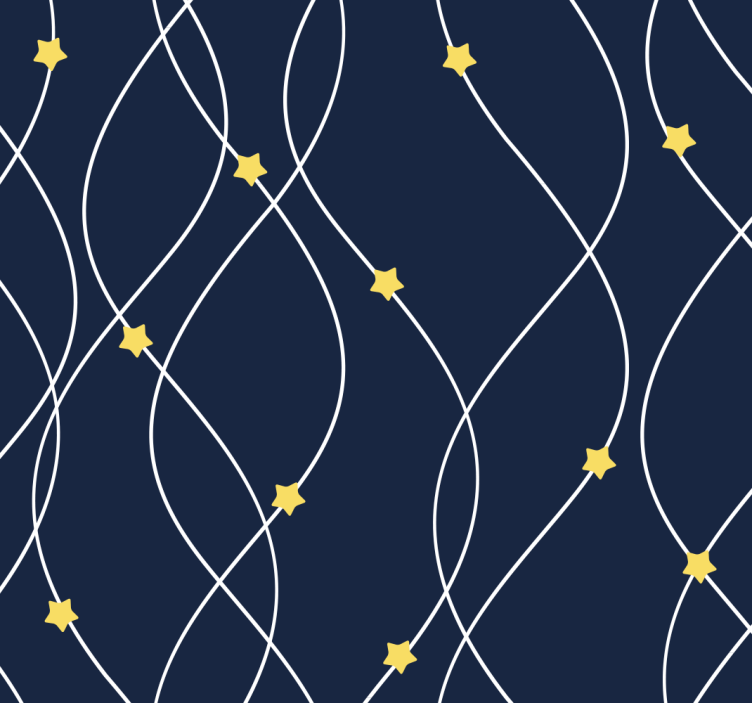 papel de parede estrelas Estrelas amarelas em fundo azul - TenStickers