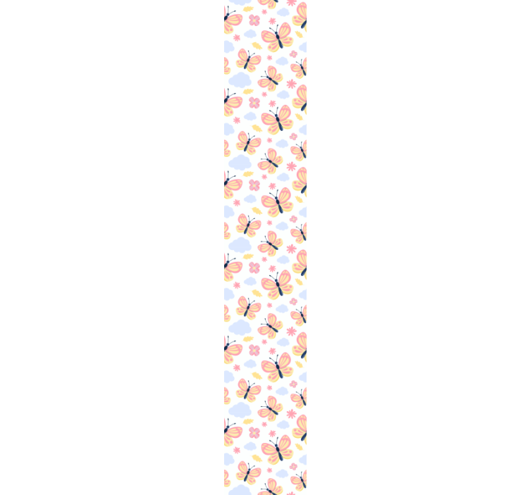 papel de parede borboletas padrões de nuvem de borboleta - TenStickers