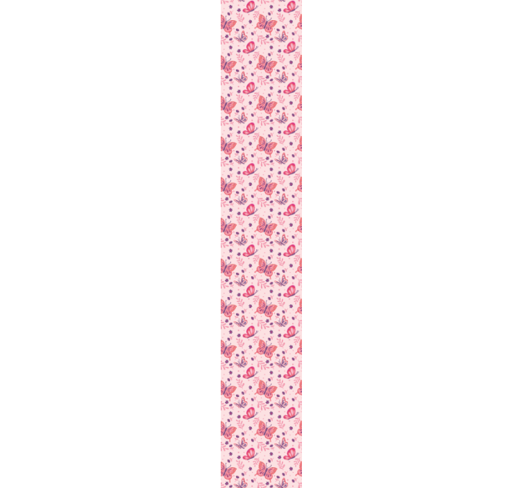 papel de parede borboletas Fundo rosa - TenStickers