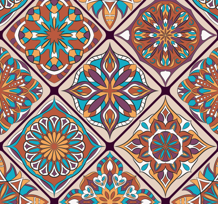 papel de parede ornamental Magia de cores - TenStickers