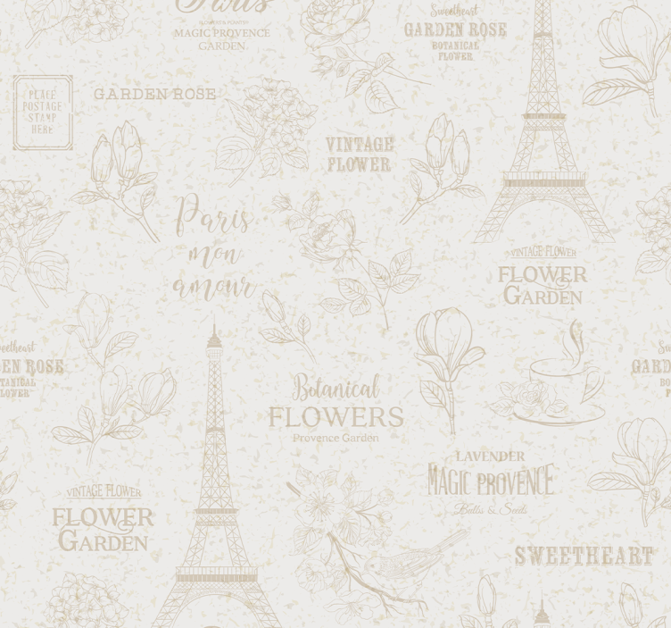 papel de parede outros vintage Estilo paris - TenStickers