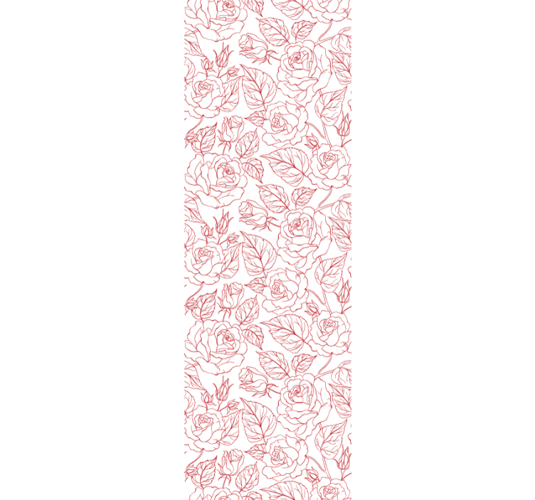 papel de parede floral Silhueta de rosas vermelhas - TenStickers