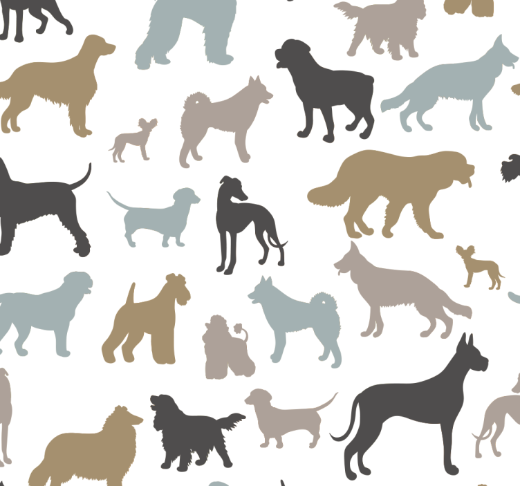 papel de parede de animais Raças de cães - TenStickers