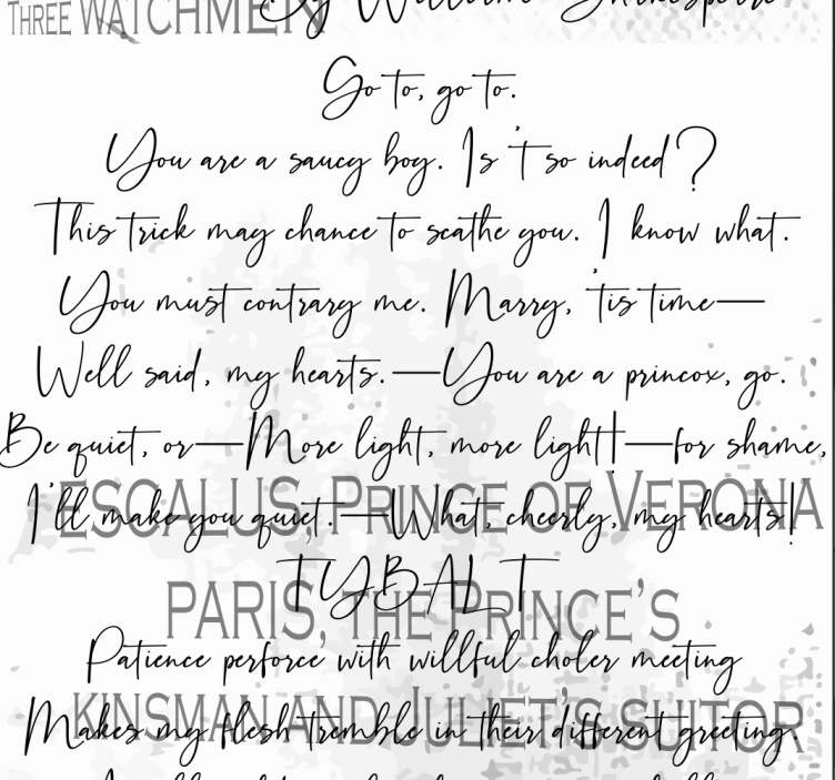 papel de parede artistíco Amor de Shakespear - TenStickers