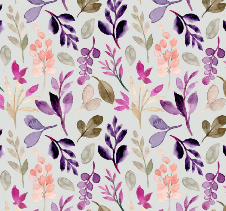 papel de parede floral Cor suave floral - TenStickers