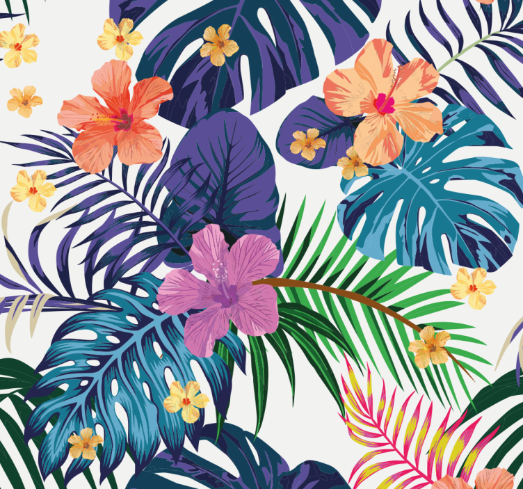 Papel de parede natureza floral tropical - TenStickers