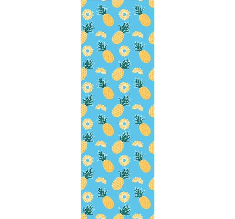 papel de parede animais estampa de abacaxi tropical - TenStickers