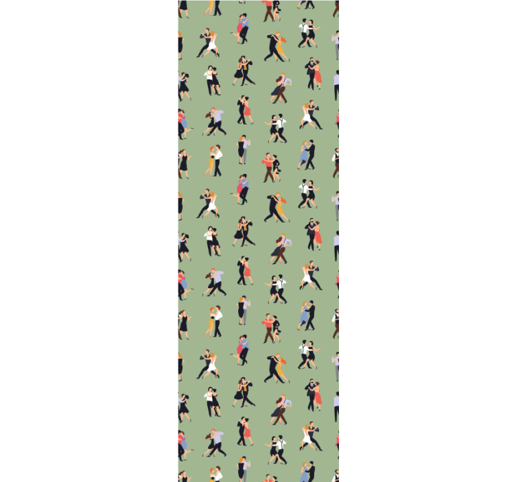 papel de parede para quarto Pessoas dançando padrão - TenStickers