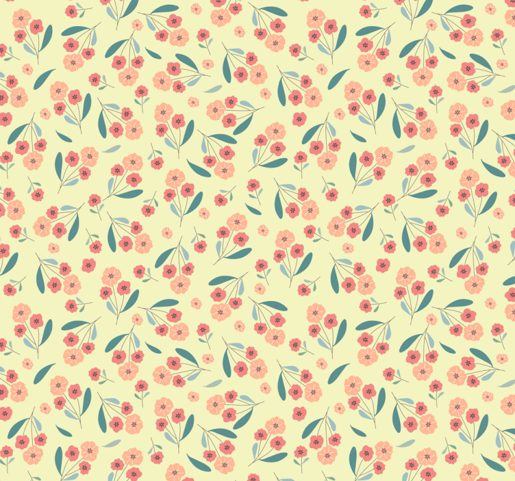 papel de parede flores simplicidade floral - TenStickers
